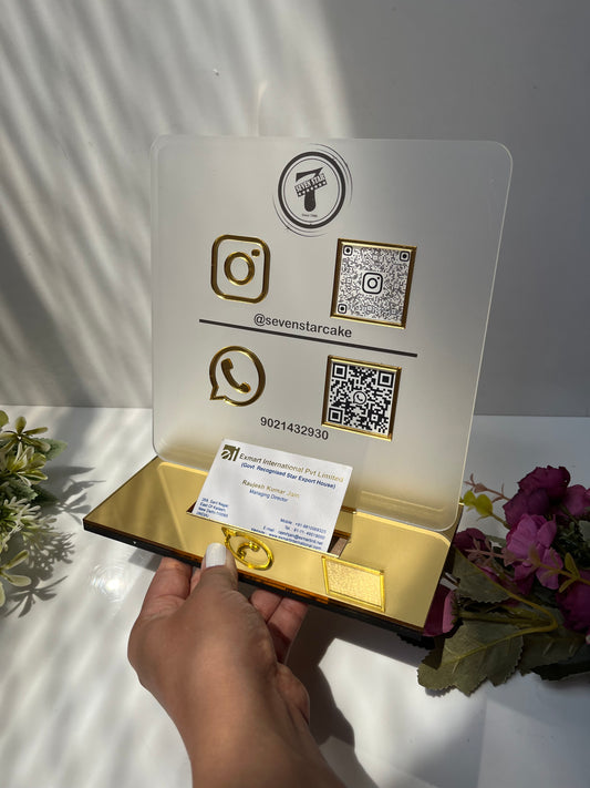 Two Qr Scanner with visiting card holder