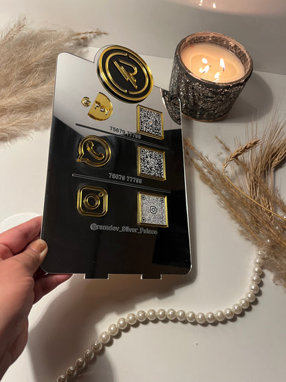Three Qr Scanner with visiting card holder