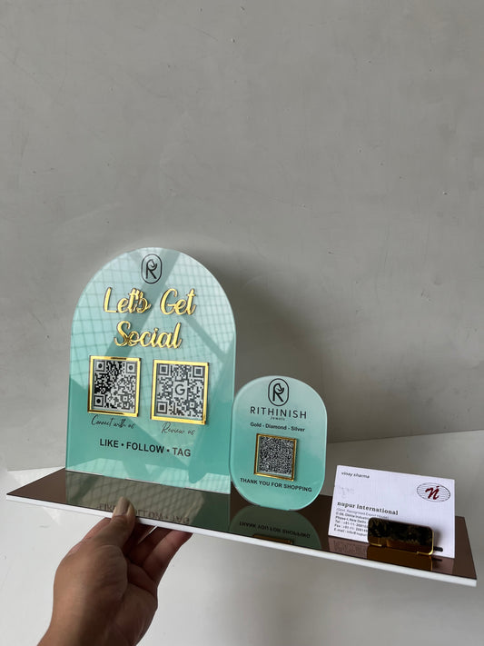Three Qr Scanner with visiting card holder