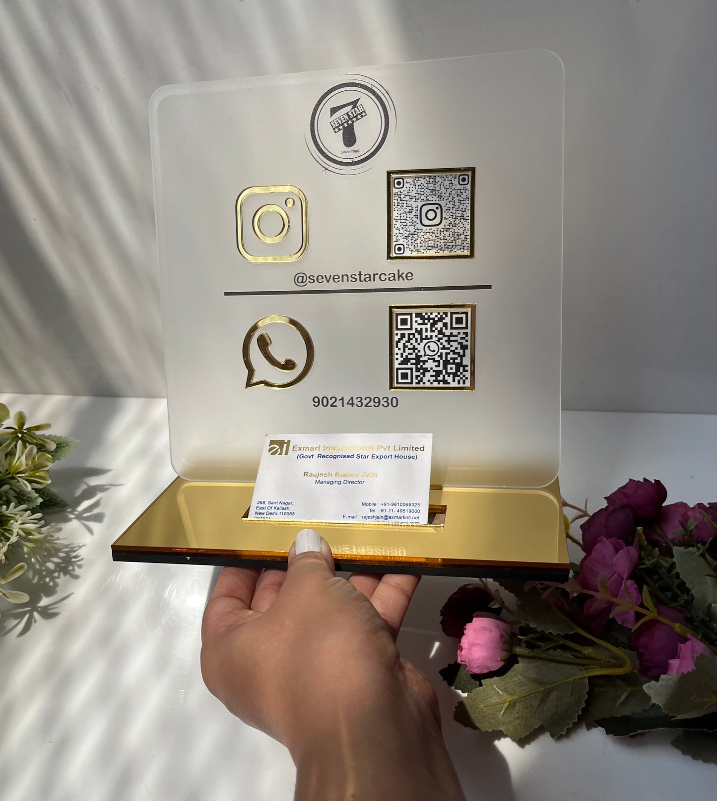 Two Qr Scanner with visiting card holder