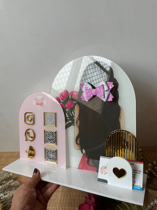 Three Qr Scanner with hair clip display