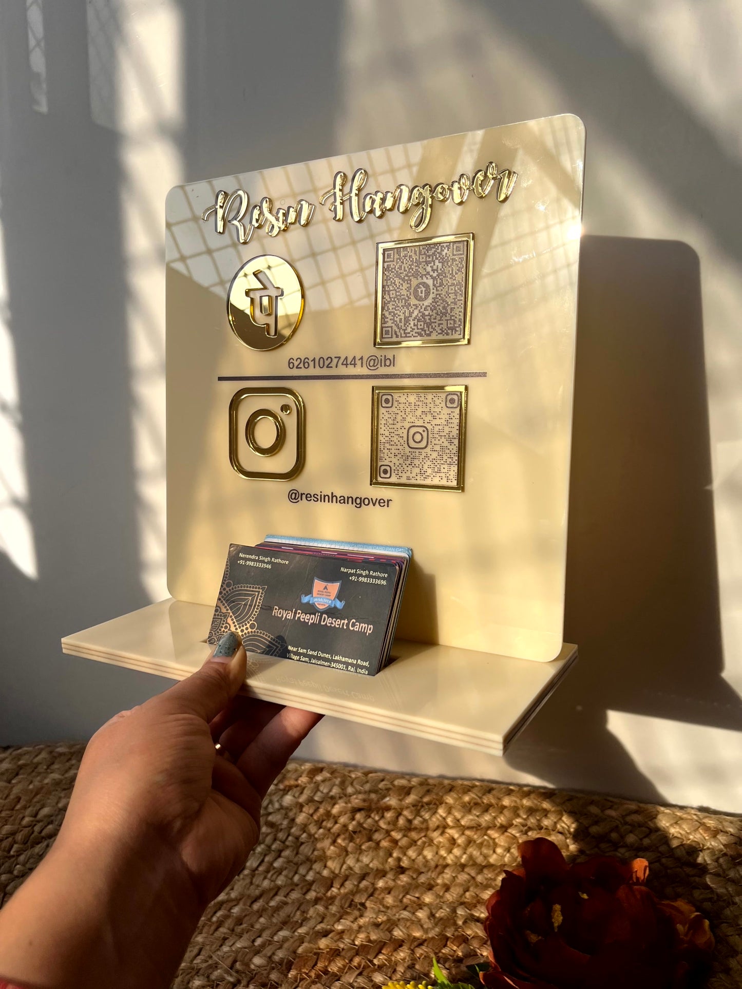 Two Qr Scanner with visiting card holder