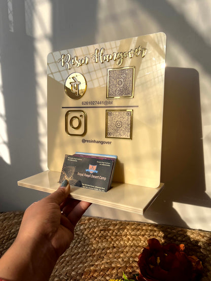Two Qr Scanner with visiting card holder