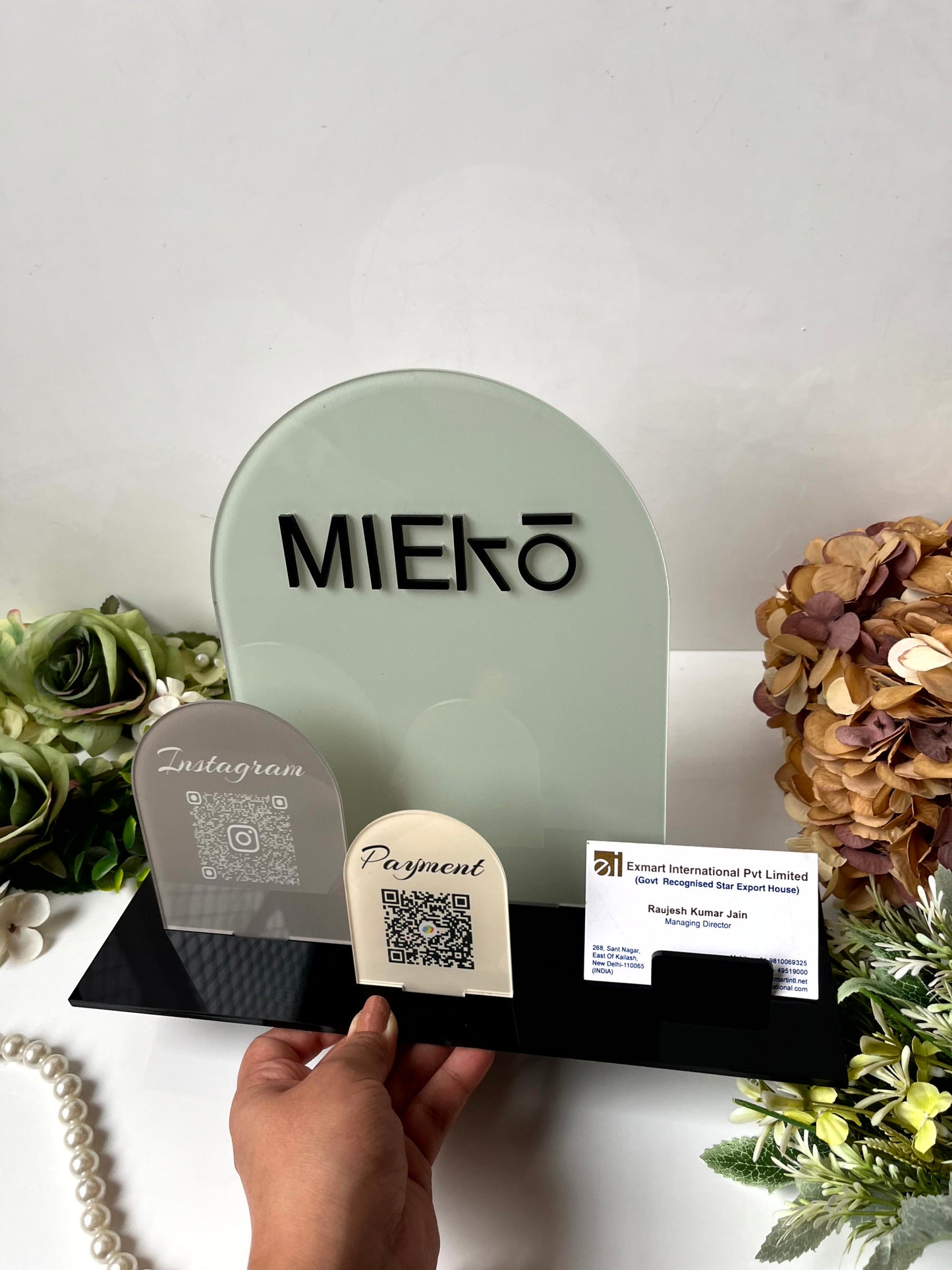 Two Qr Scanner with visiting card holder