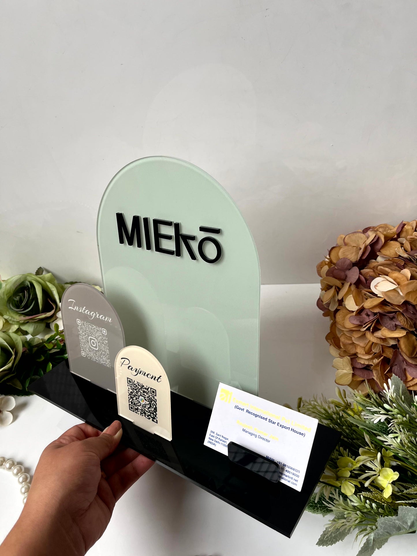 Two Qr Scanner with visiting card holder