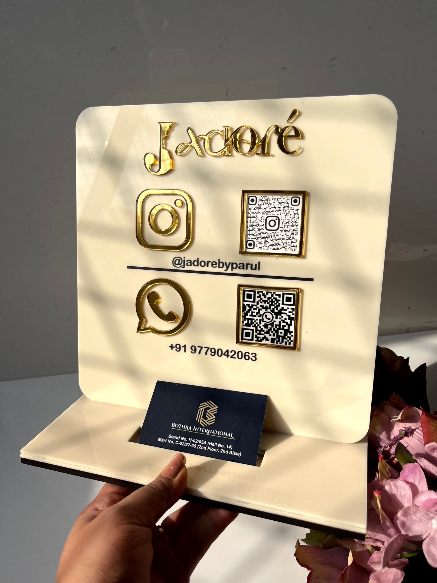 Two Qr Scanner with visiting card holder