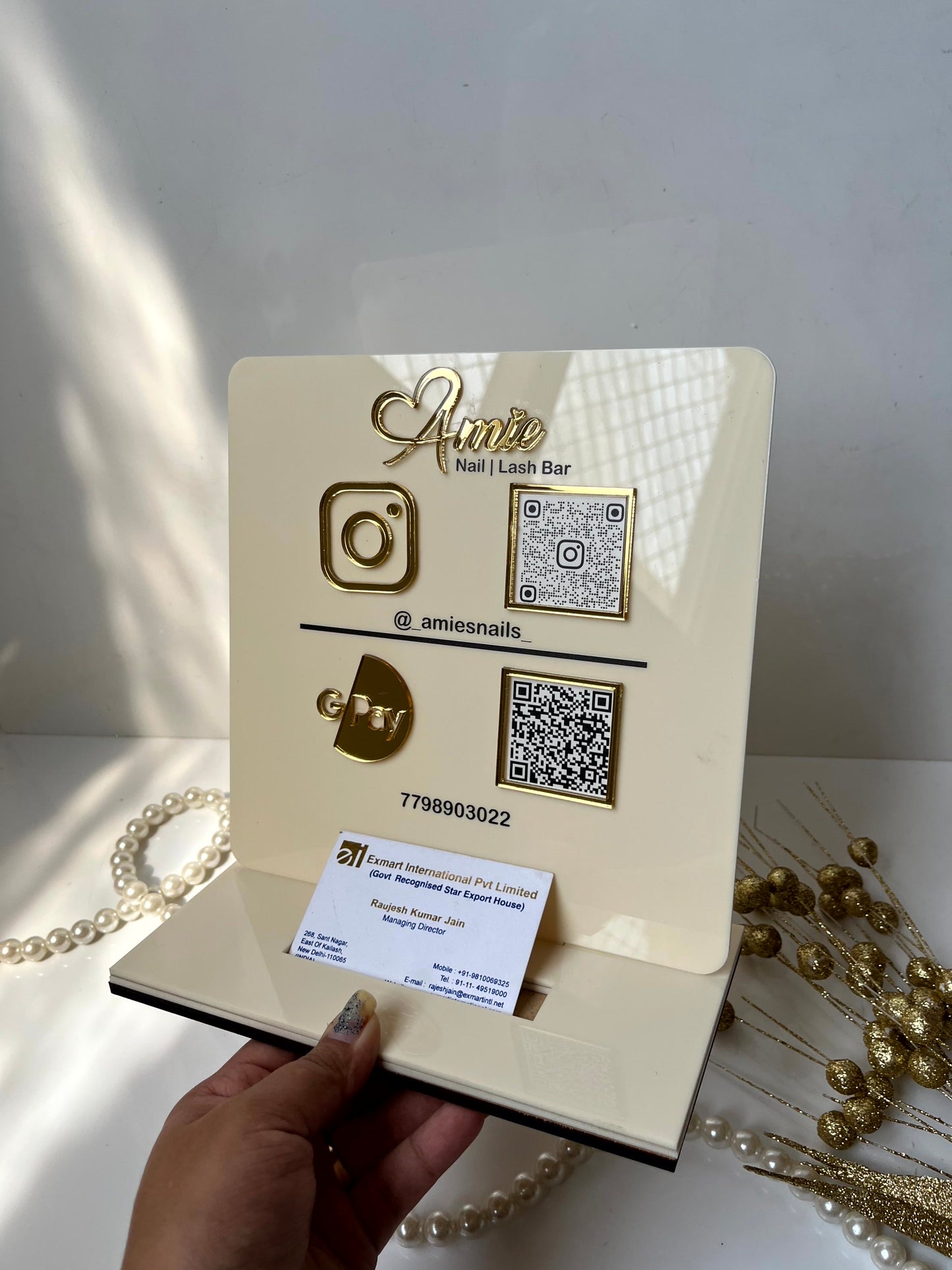 Two Qr Scanner with visiting card holder