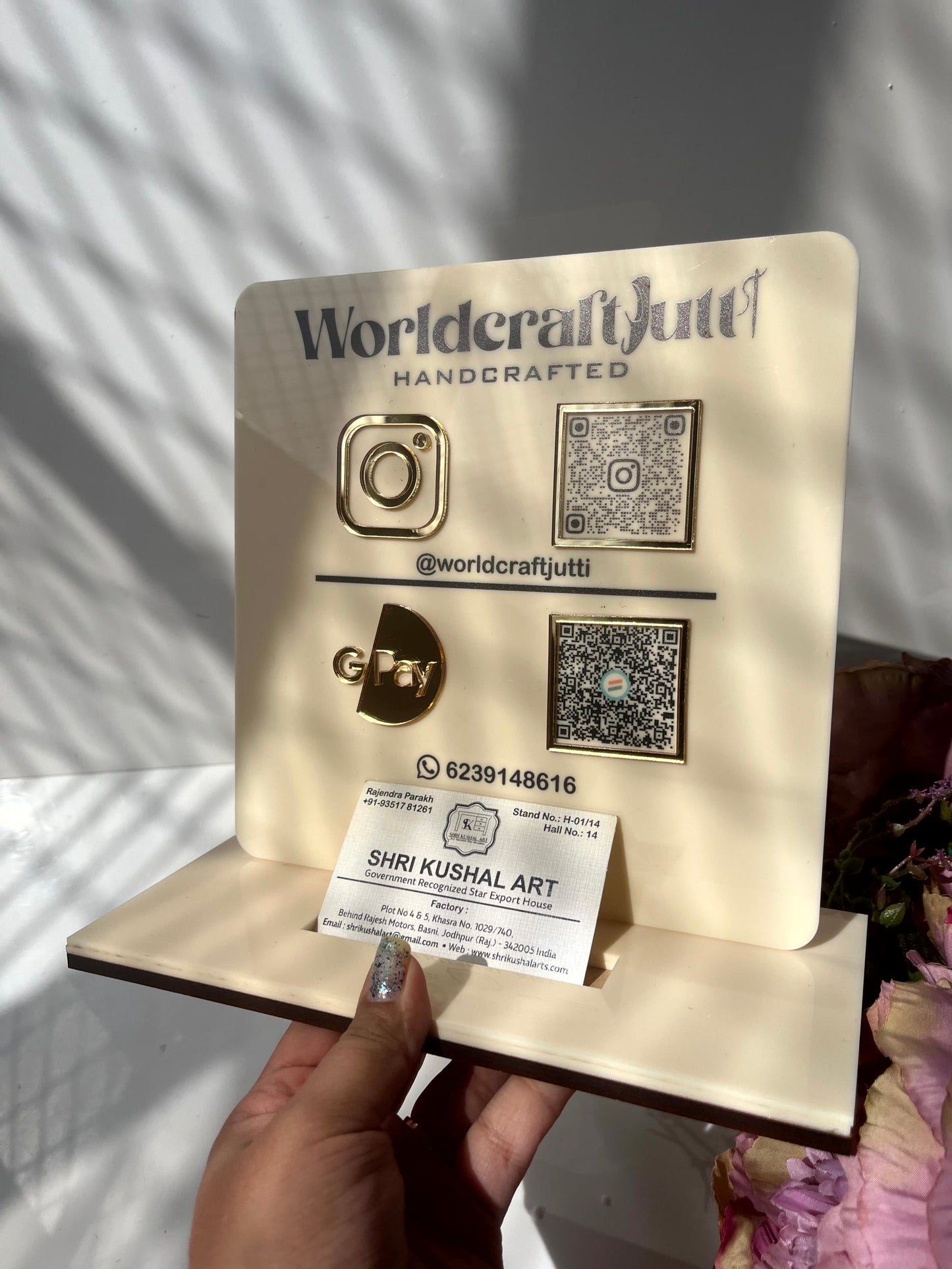 Two Qr Scanner with visiting card holder