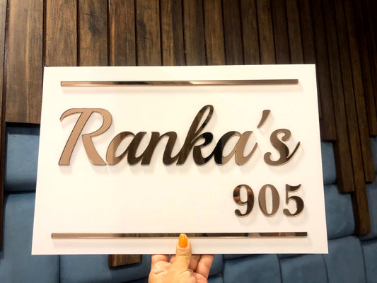 Copper Acrylic Nameplate