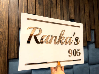 Copper Acrylic Nameplate