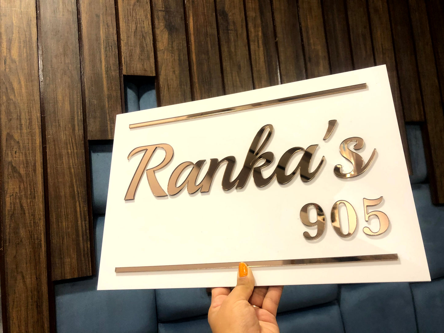 Copper Acrylic Nameplate