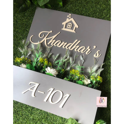 Grey Planter Nameplate