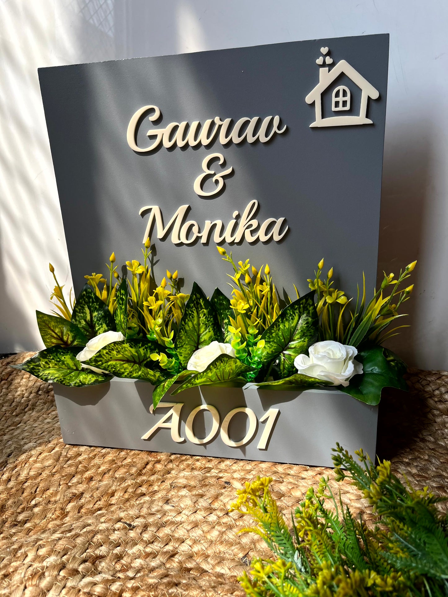 Grey Planter Nameplate