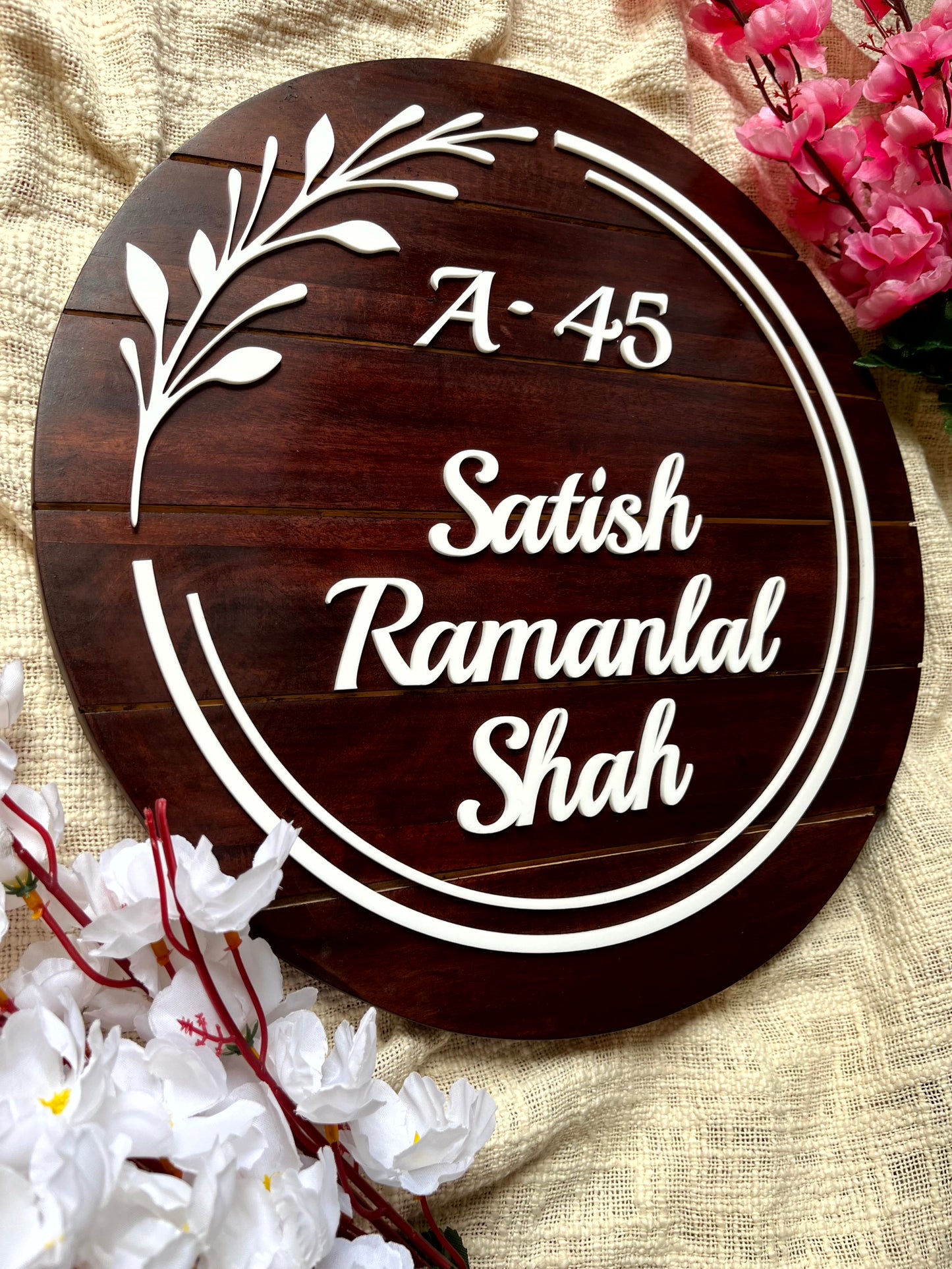 Wooden Nameplate