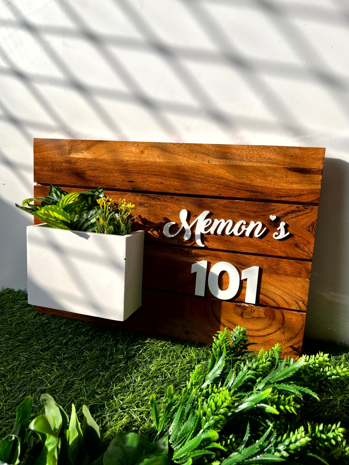 Wooden Planter Nameplate