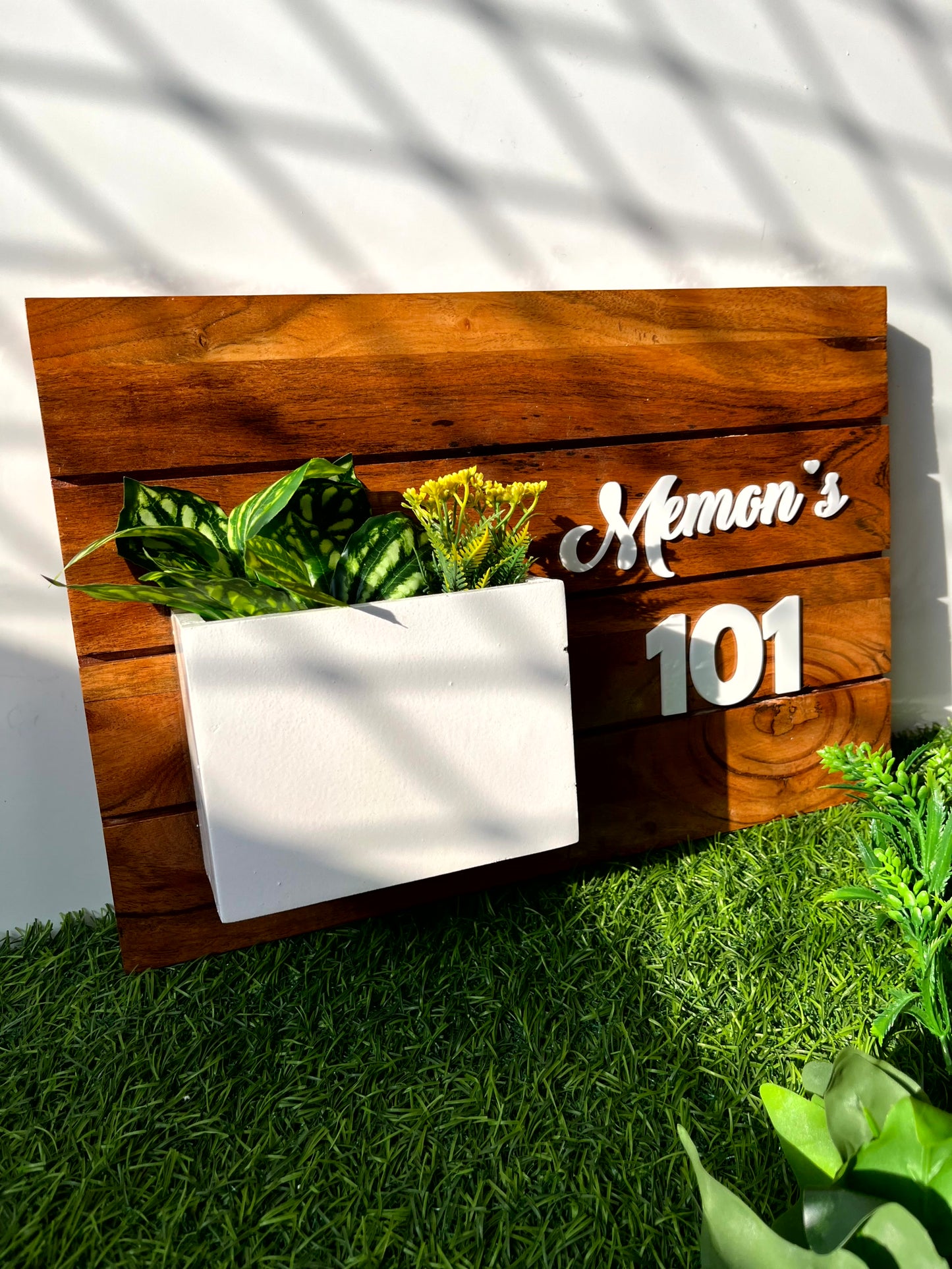 Wooden Planter Nameplate