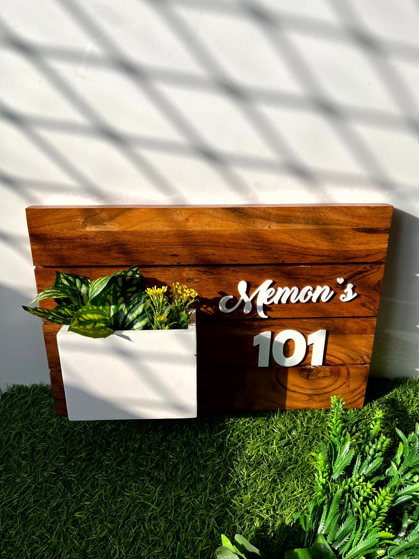 Wooden Planter Nameplate