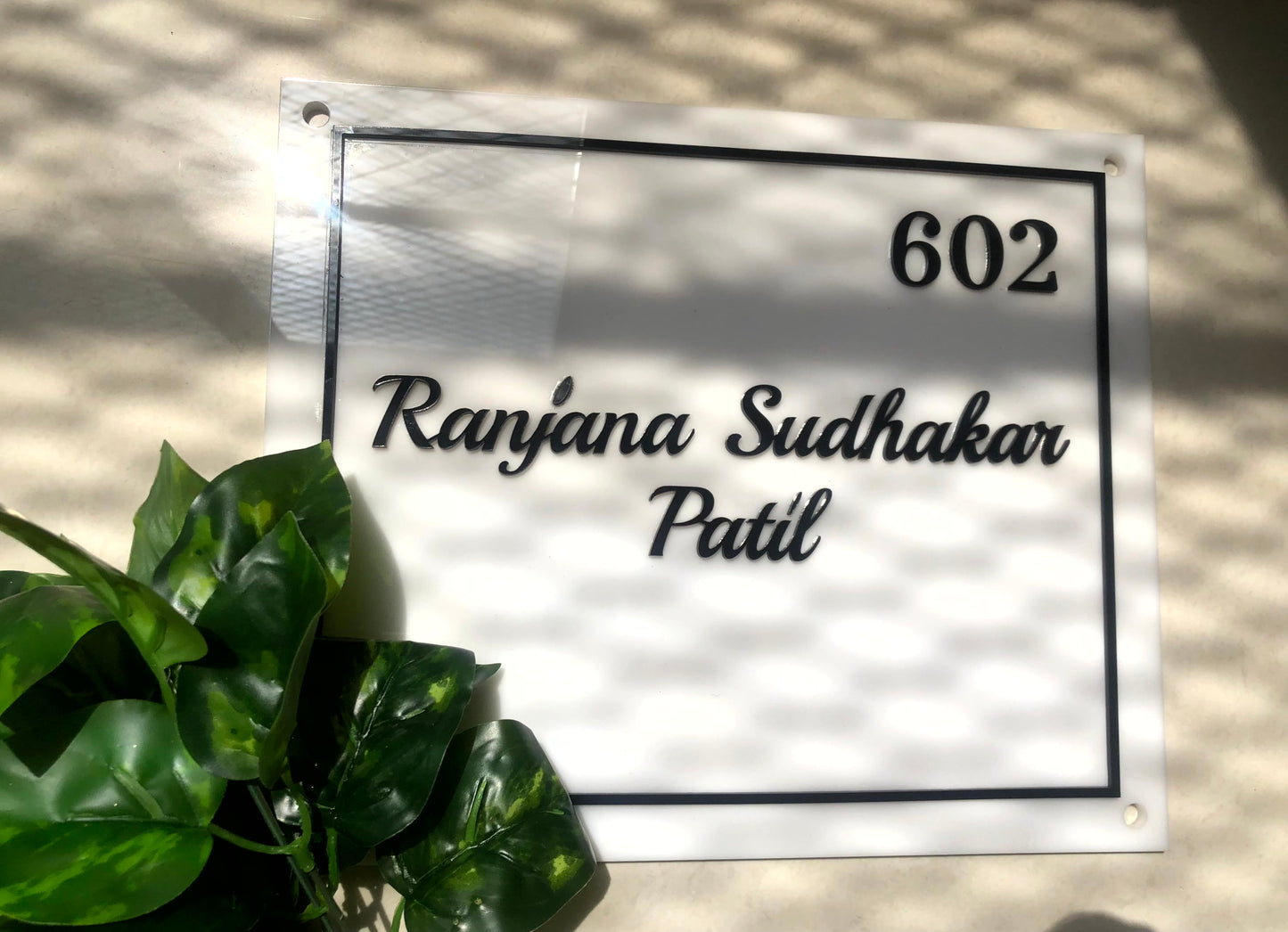 Square Acrylic Nameplate