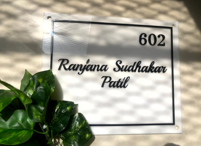 Square Acrylic Nameplate