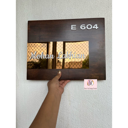 Wooden Copper Nameplate