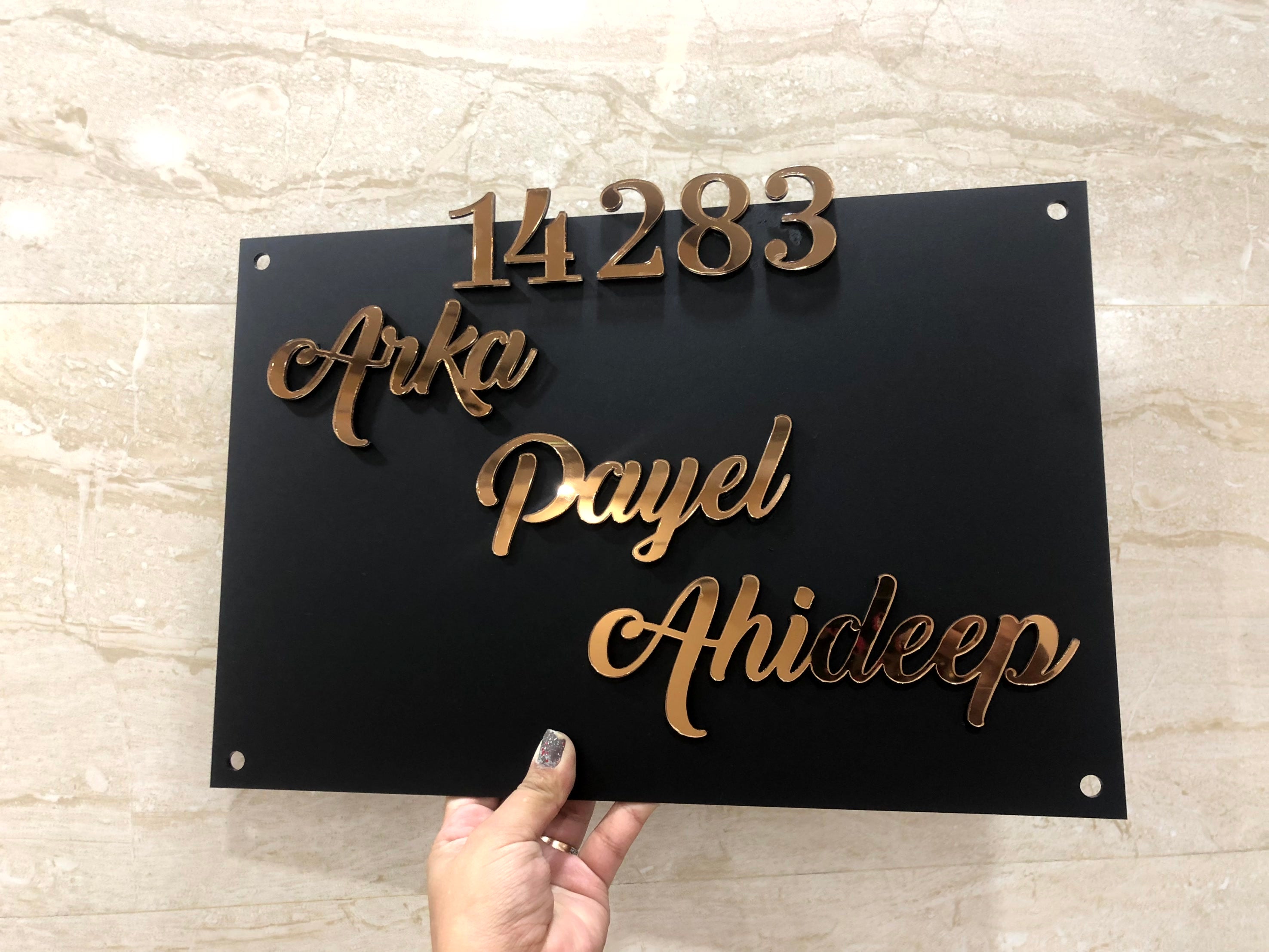 Solid Color Nameplate Matte Black Nameplate – SingingThreads